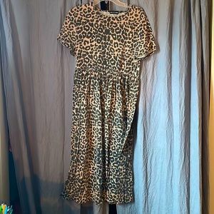 PrettyLittleThing cotton animal print dress.
